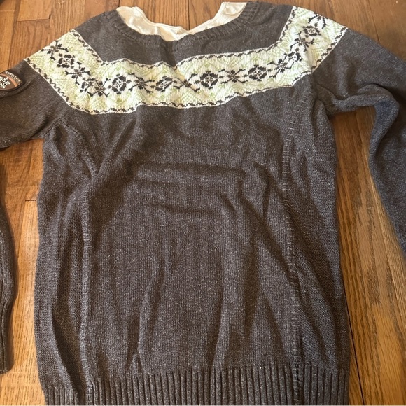 The North Face Never Stop Exploring Grey Fair Isle Sweater Wool Blend Women's M - Picture 12 of 14